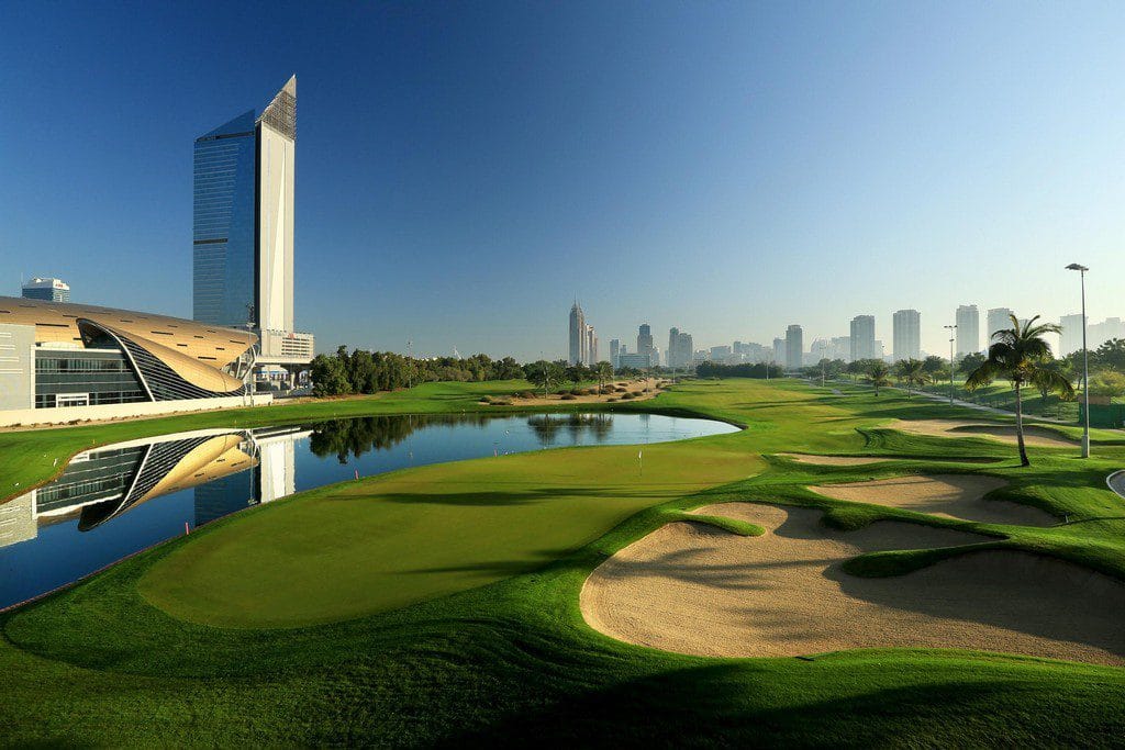 Emirates Golf Club Majlis Faldo golf #Dubai golfarrangementje #visitdubai