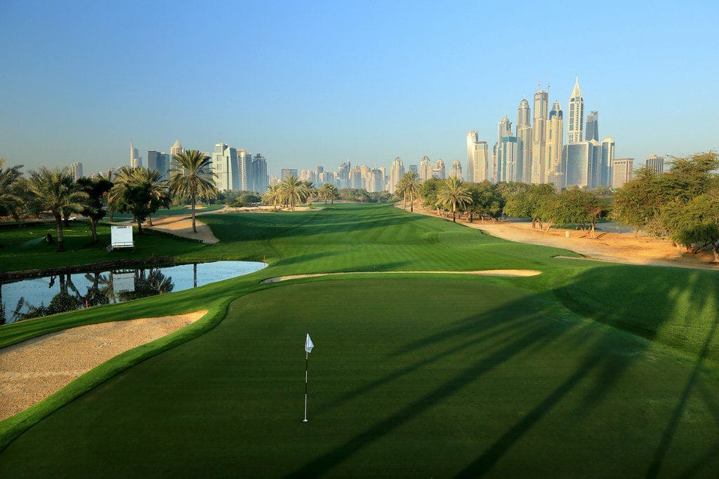 during the final round of the 2014 Abu Dhabi HSBC Golf Championship at Abu Dhabi Golf Club on January 19, 2014 in Abu Dhabi, United Arab Emirates.