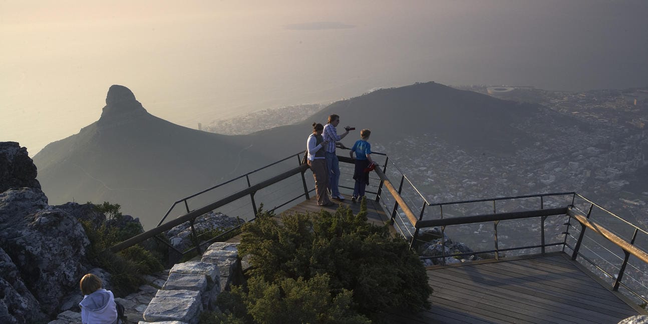Viewing deck overlooking Lions Head and stadium