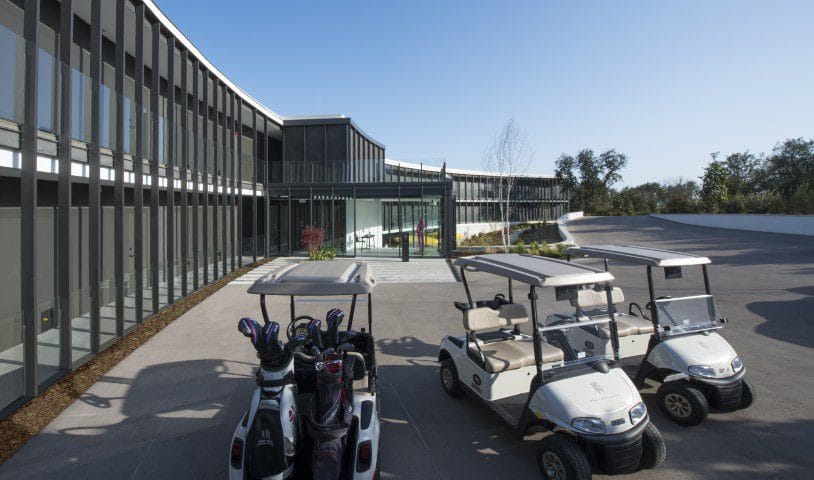 Entrance with 3 Golf Buggies - Hotel La Vida  - PGA Catalunya Resort - Girona - Spain