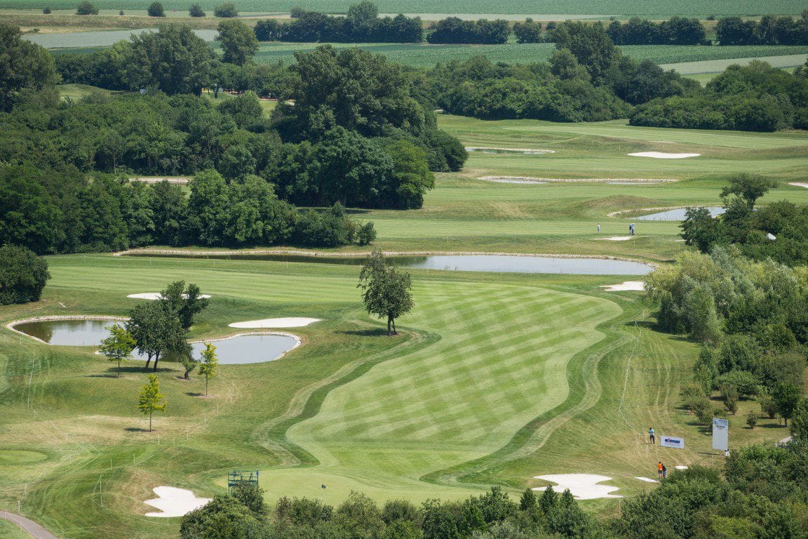 ATZENBRUGG,AUSTRIA,05.JUN.18 - GOLF - Shot Clock Masters, practice round. Image shows an overview. Keywords: aerial view. Photo: GEPA pictures/ Daniel Goetzhaber