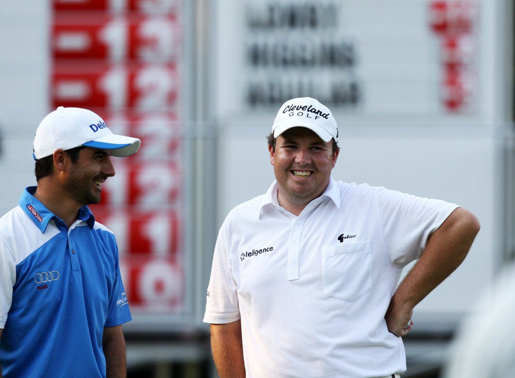 GEPA-27071234190 - ATZENBRUGG,AUSTRIA,27.JUL.12 - SPORT DIVERS, GOLF - PGA European Tour, Lyoness Open 2012, Diamond Country Club Atzenbrugg. Bild zeigt Felipe Aguilar (CHI) und Shane Lowry (IRL). Foto: GEPA pictures/ Markus Oberlaender